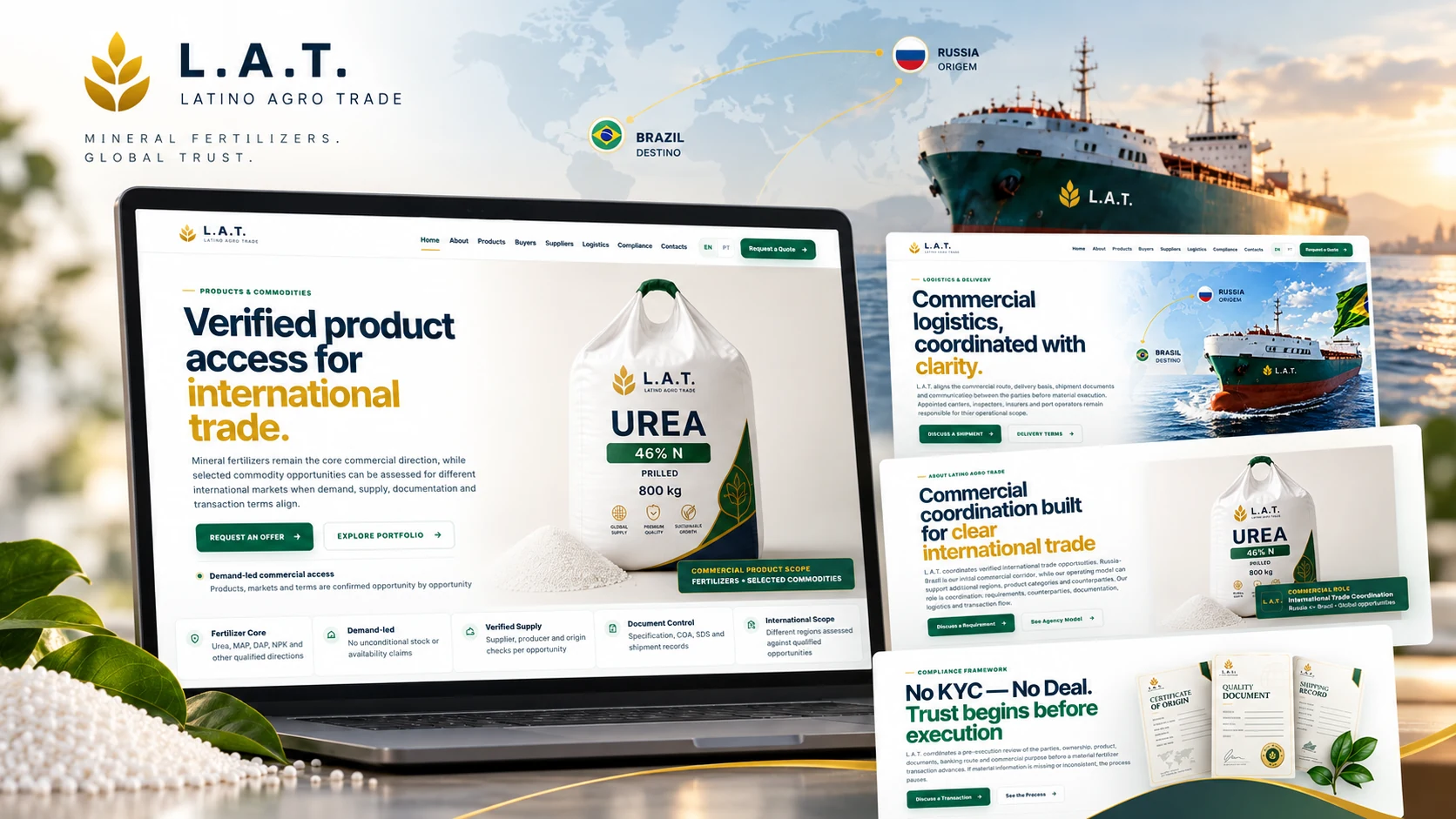 LAT international B2B fertilizer trading website